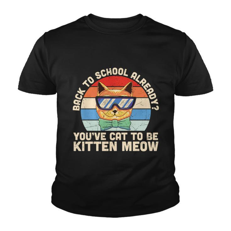 Youve Cat To Be Kitten Meow 1St Day Back To School Youth T-shirt