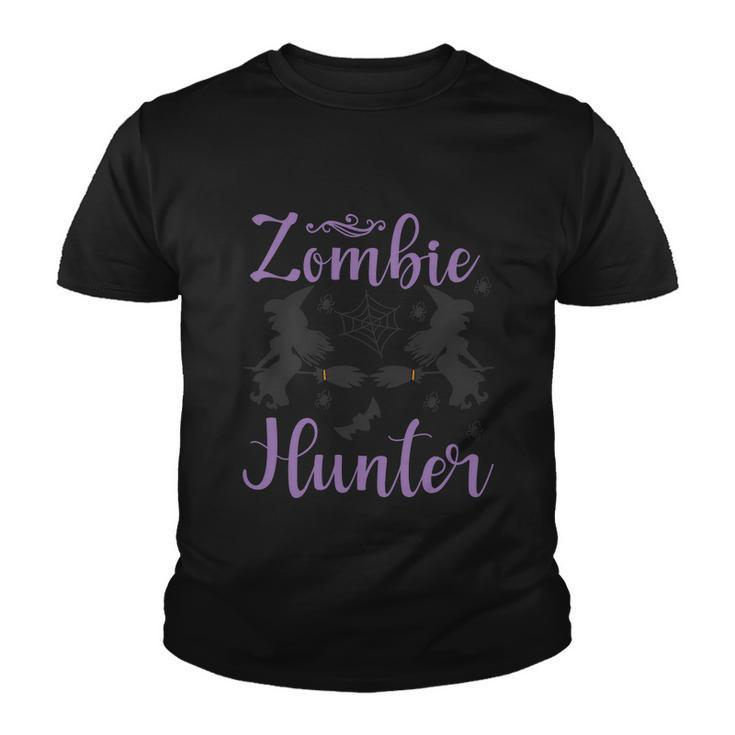 Zombie Hunter Witch Halloween Quote Youth T-shirt