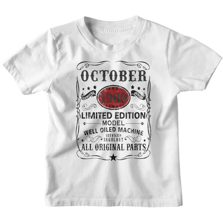 42 Years Old Gifts Decoration October 1980 42Nd Birthday  Youth T-shirt