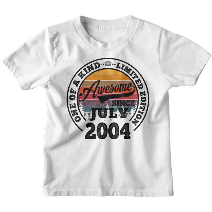 Awesome Since July 2004 18Th Birthday Gift 18 Years Old  Youth T-shirt