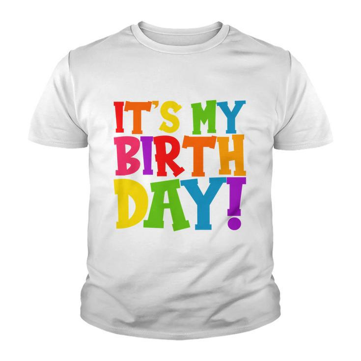Cute Colorful Its My Birthday Youth T-shirt