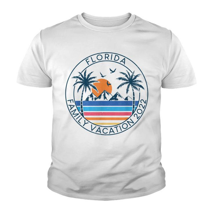 Florida Family Vacation 2022 Beach Palm Tree Summer Tropical  Youth T-shirt