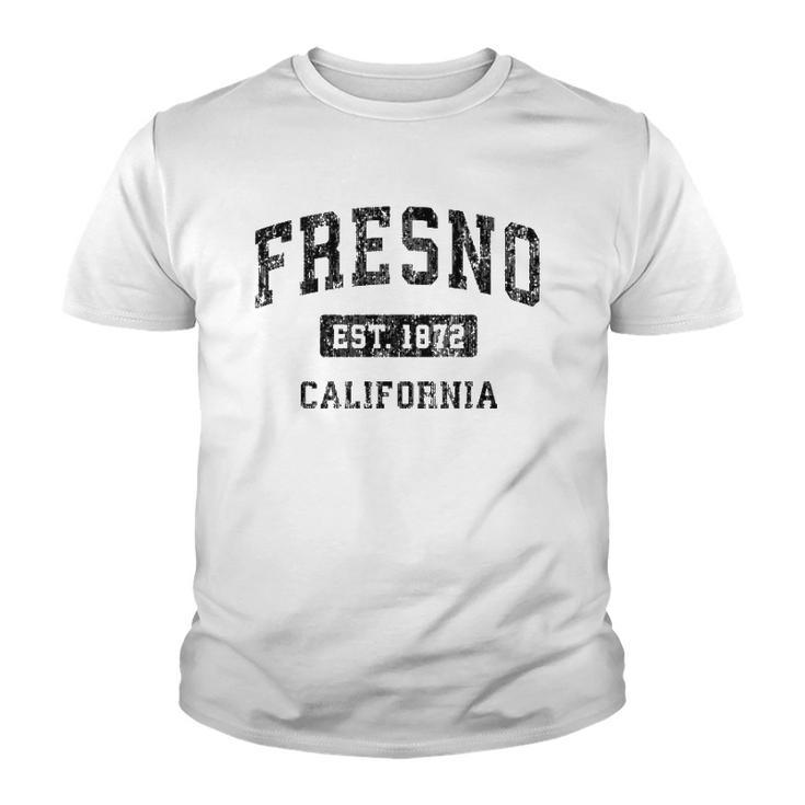 Fresno California Ca Vintage Sports Design Black Design  Youth T-shirt