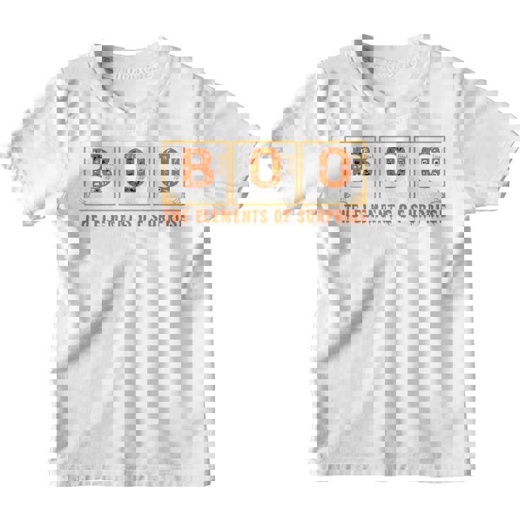 Halloween Boo Primary Elements Of Surprise Science Youth T-shirt