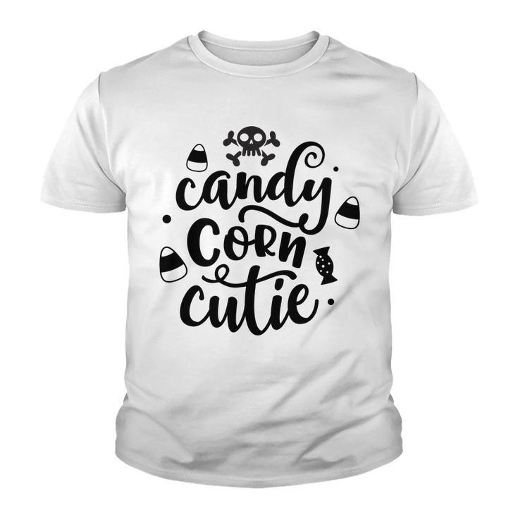 Halloween Candy Corn Cutie - Black Custom Youth T-shirt