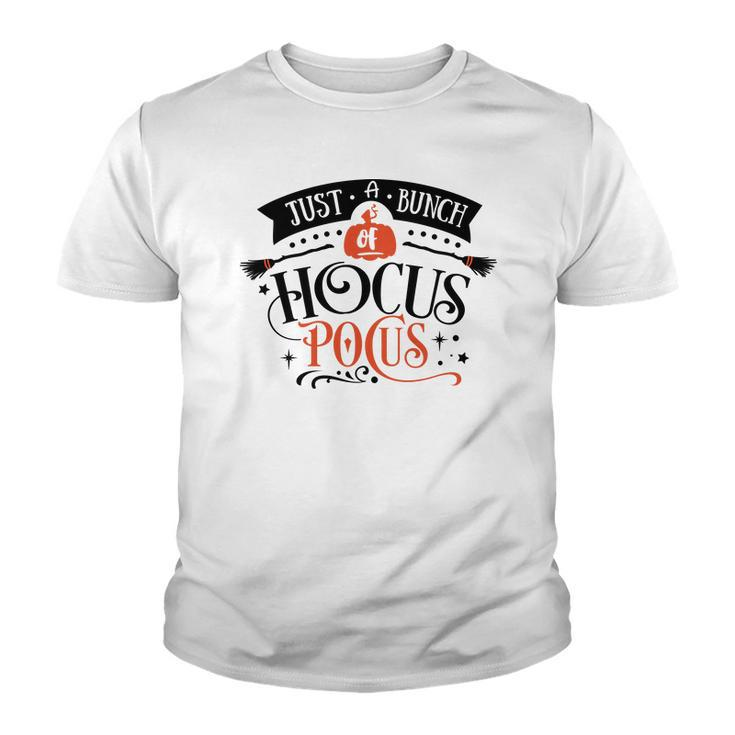 Halloween Just A Bunch Of Hocus Pocus Black And Orange Design Youth T-shirt