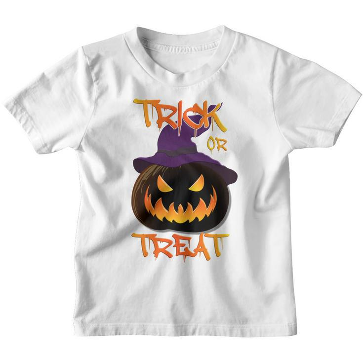 Halloween Pumpkin Trick Or Treat Costume Fancy Dress Youth T-shirt