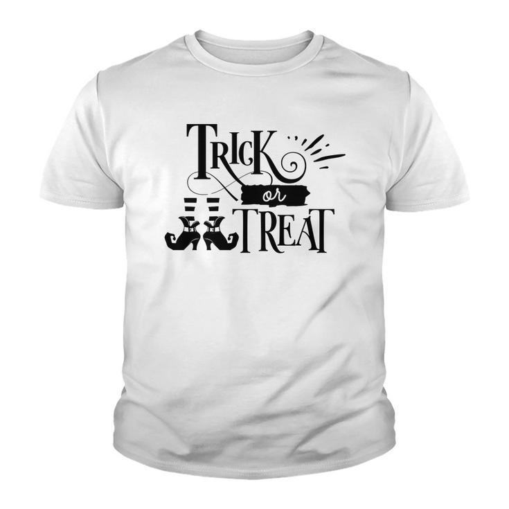 Halloween Trick Or Treat Black Design V2 Youth T-shirt