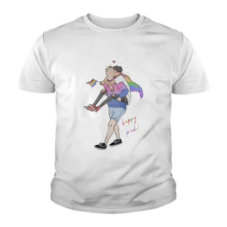Heartstopper Lgbt Lover Nick And Charlie Happy Pride Youth T-shirt