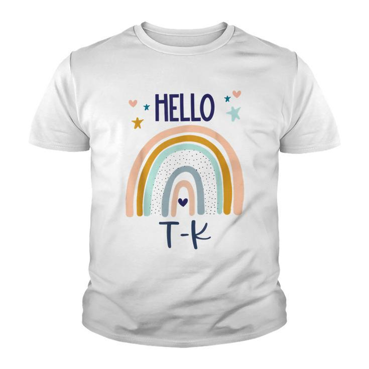 Hello Tk Rainbow For Prek Preschool Teacher Girls  Youth T-shirt
