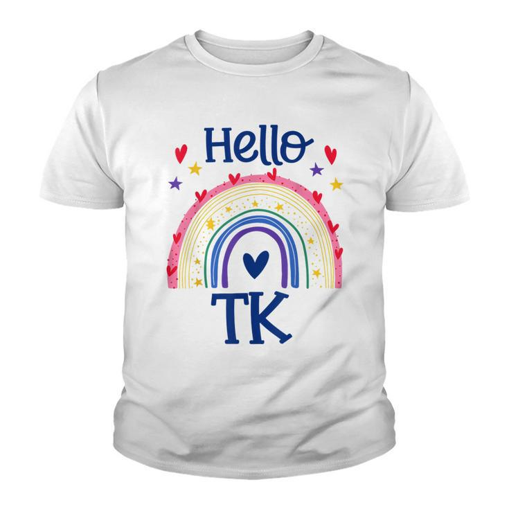 Hello Tk Rainbow Pre-K Preschool Teacher Student Girls  Youth T-shirt