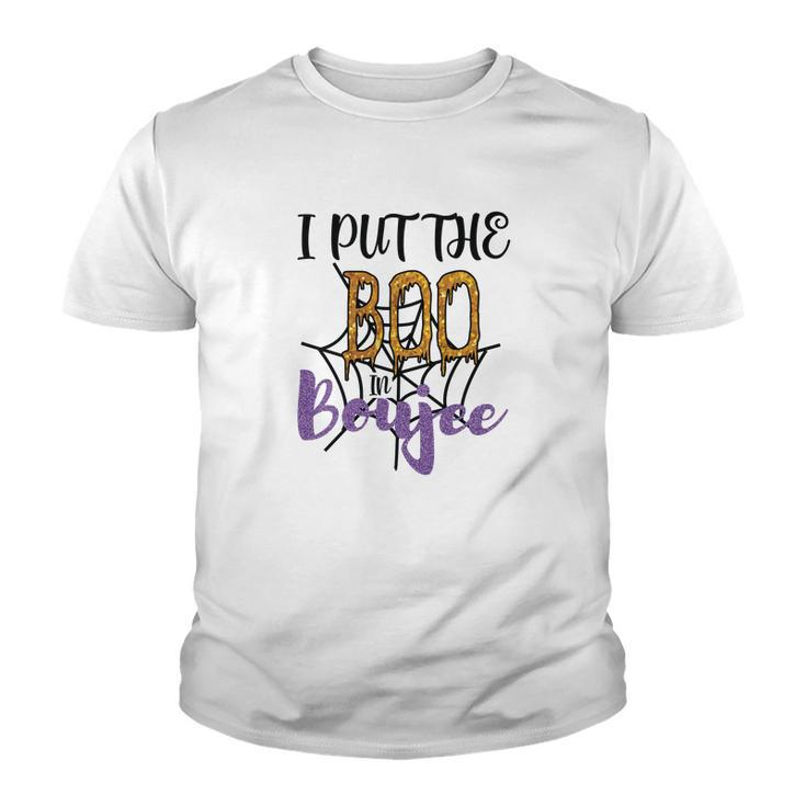 I Put The Boo In Boujee Spider Halloween Youth T-shirt