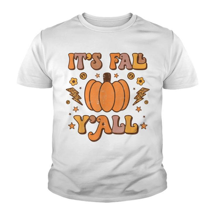 Its Fall Yall Pumpkin Spice Autumn Season Thanksgiving  Youth T-shirt