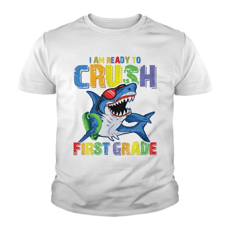Kids Im Ready To Crush 1St Grade Shark Back To School For Kids  Youth T-shirt