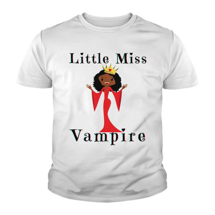 Kids Little Miss Vampire Black Girl Magic Funny Brown Skin Girls   Youth T-shirt