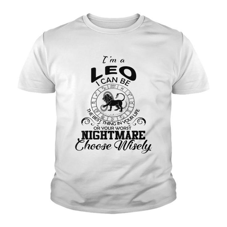 Leo Zodiac Sign Funny Horoscope Lion Birthday Party Costume  Youth T-shirt