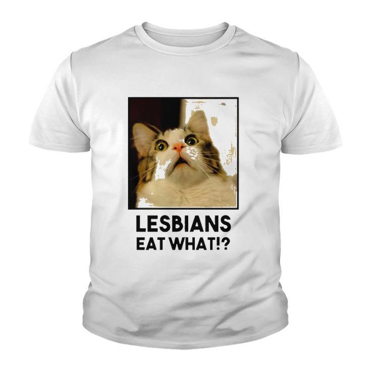 Lesbian Eat What Funny Cat Youth T-shirt
