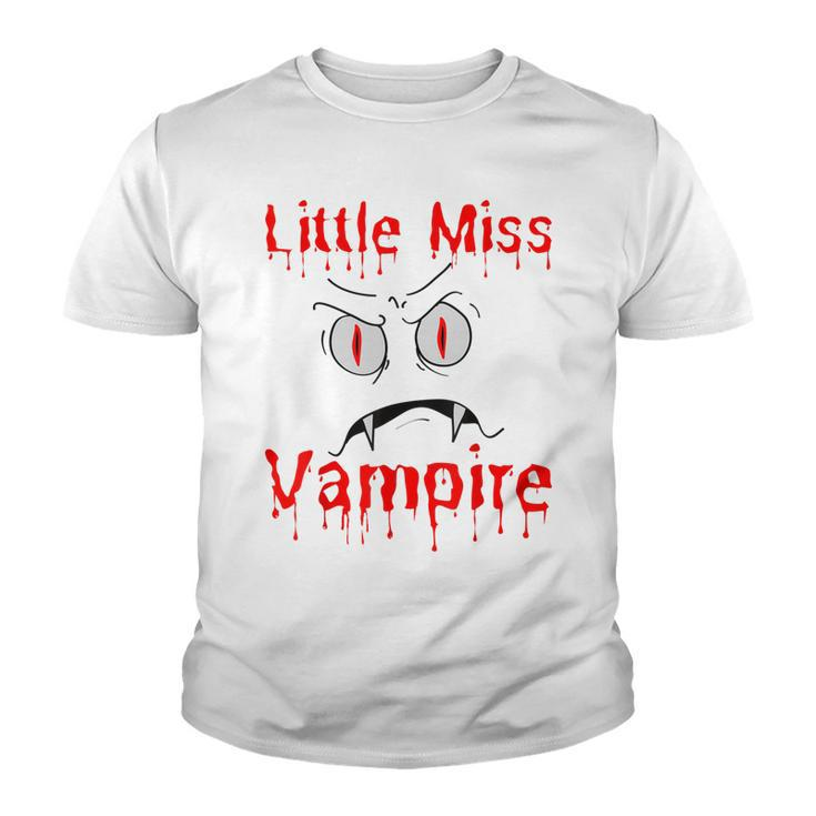 Little Miss Vampire Halloween Costume Girl Funny Girls Scary  Youth T-shirt