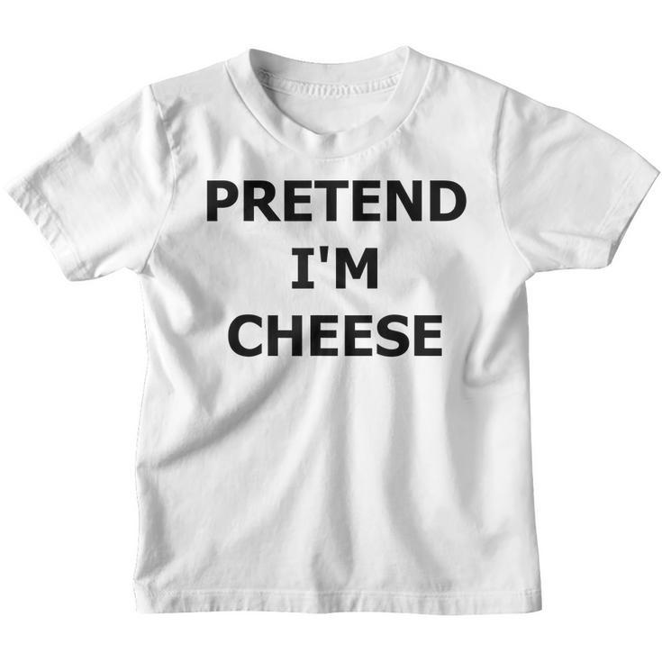 Pretend Im Cheese Lazy Halloween Costume Funny Fancy Dress Youth T-shirt