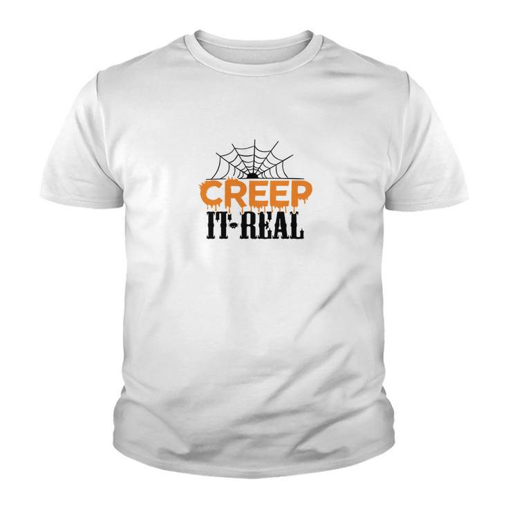 Spider Creep It Real Happy Halloween Youth T-shirt