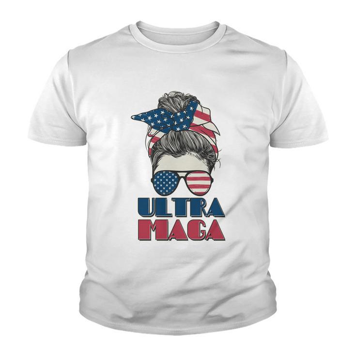 Ultra Maga Hair Bun Woman Youth T-shirt