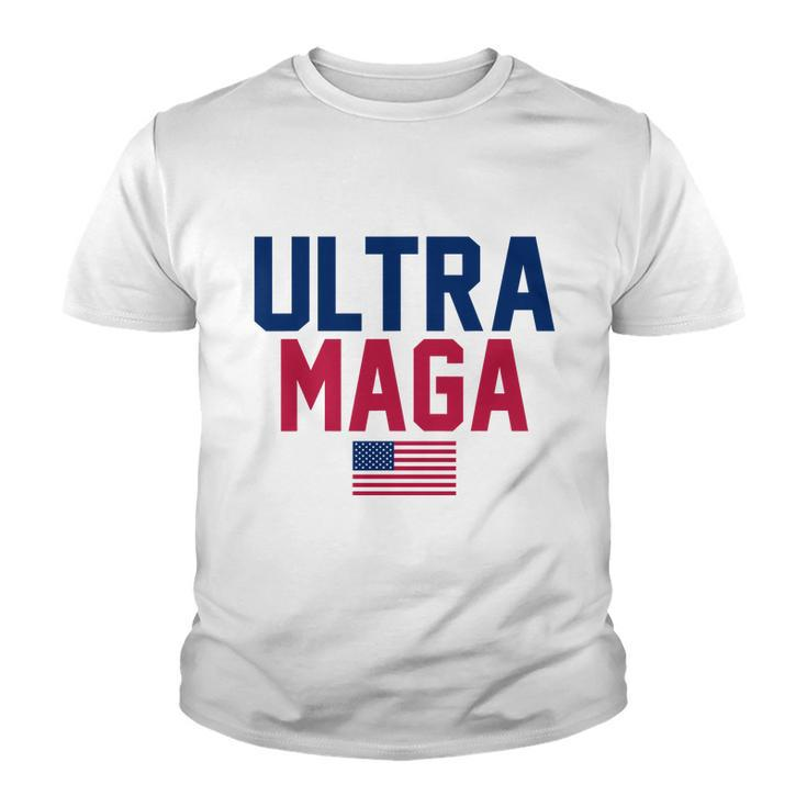 Ultra Maga Shirt Funny Anti Biden American Flag Pro Trump Trendy Tshirt Youth T-shirt