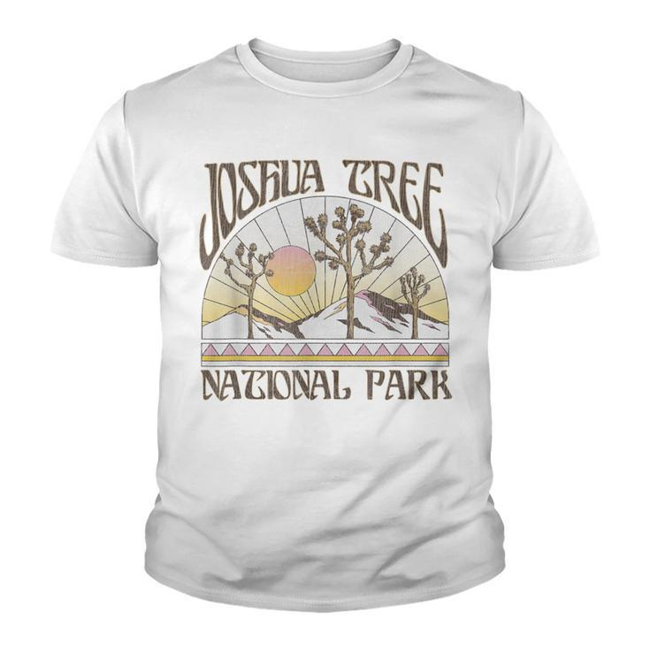 Vintage Joshua Tree National Park Retro Outdoor Camping Hike  Youth T-shirt