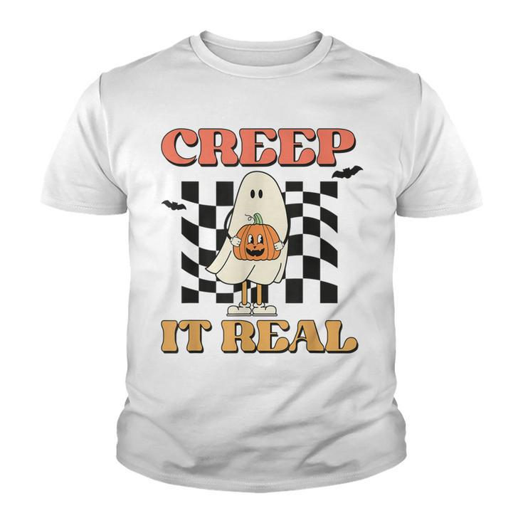 Vintage Retro Cute Creep It Real Halloween  Youth T-shirt