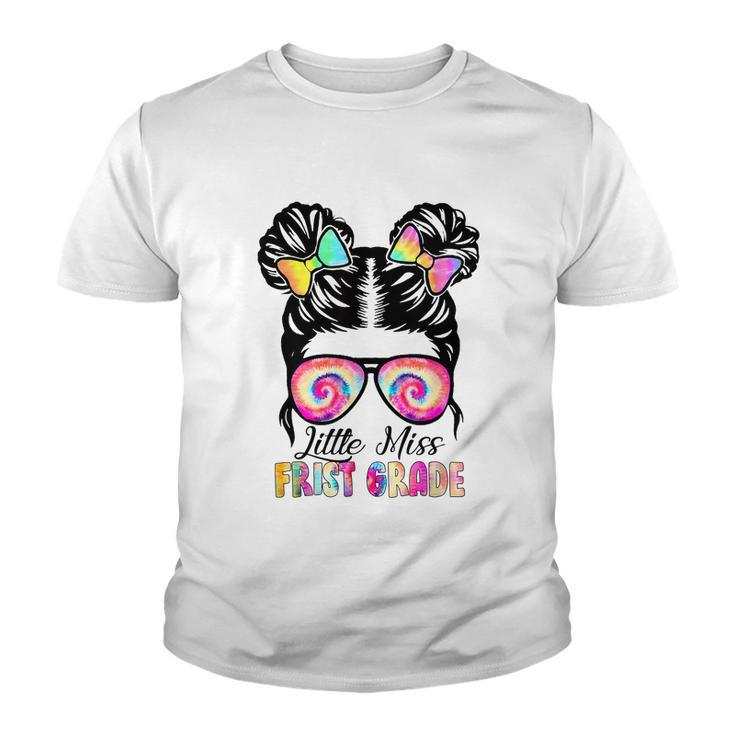 Little Miss First Grade Girls Back To School Funny Youth T-shirt