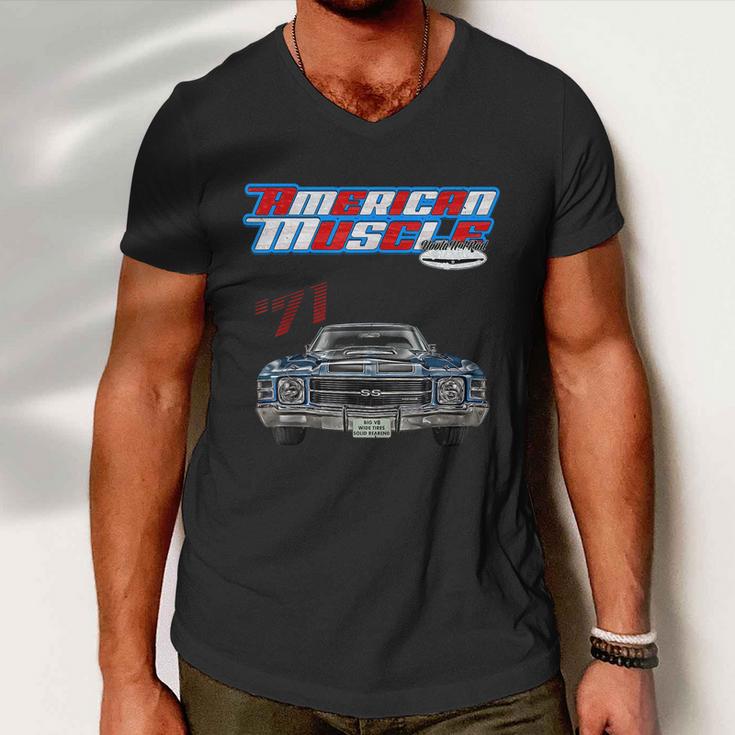 1971 ChevelleMuscle CarSs454Ss427Ss396HotrodDrag Race Men V-Neck Tshirt