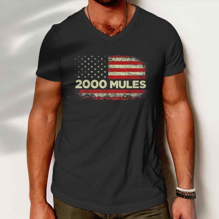 2000 Mules Pro Trump 2024 Tshirt Men V-Neck Tshirt