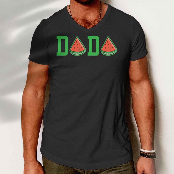 Dada Daddy Watermelon Summer Vacation Funny Summer Men V-Neck Tshirt