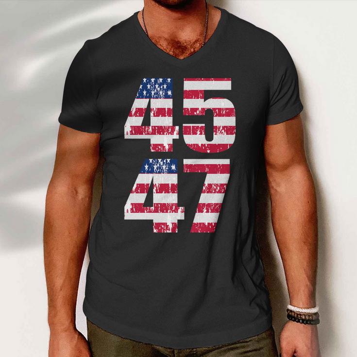 45 47 Trump 2024 Tshirt V2 Men V-Neck Tshirt