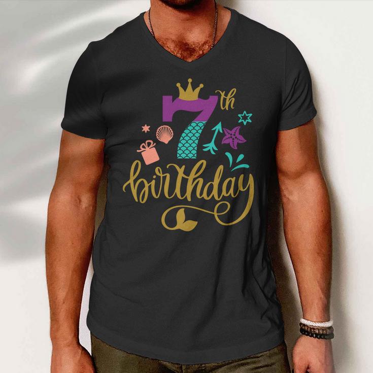 7Th Birthday Cute V2 Men V-Neck Tshirt