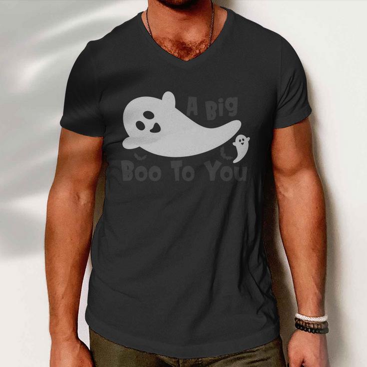 A Big Boo To You Ghost Boo Halloween Quote Men V-Neck Tshirt