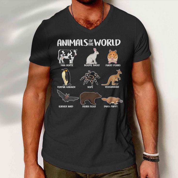 Animals Of The World Funny Names Men V-Neck Tshirt