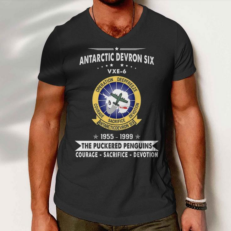 Antarctic Devron Six Vxe 6 Antarctic Development Squadron Men V-Neck Tshirt