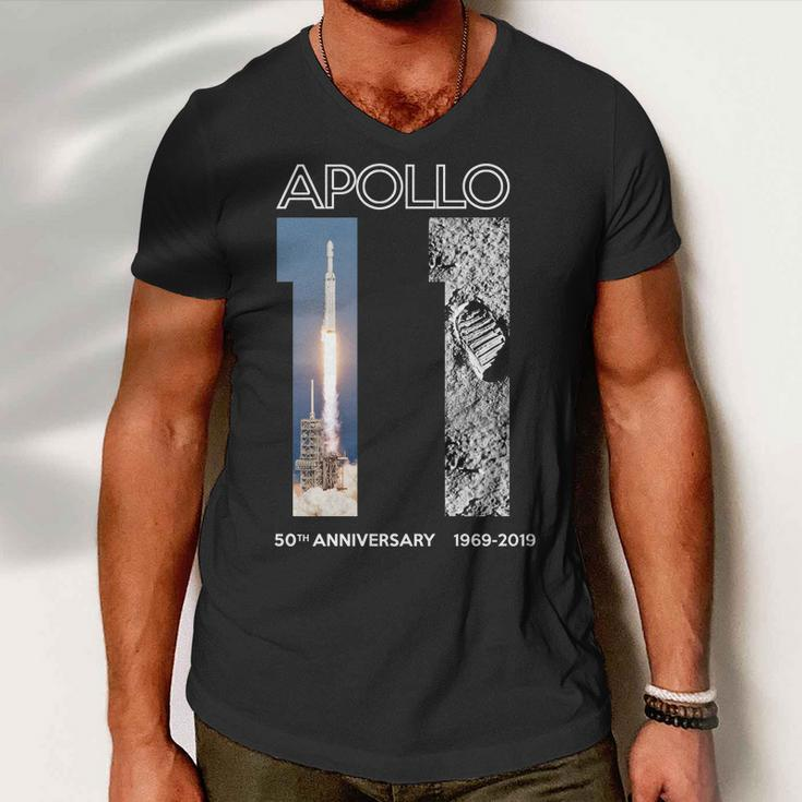 Apollo 11 50Th Anniversary Design Tshirt Men V-Neck Tshirt