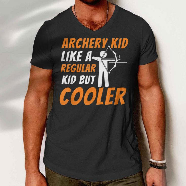 Archery Kid Like A Regular Kid But Cooler - Funny Archer Men V-Neck Tshirt