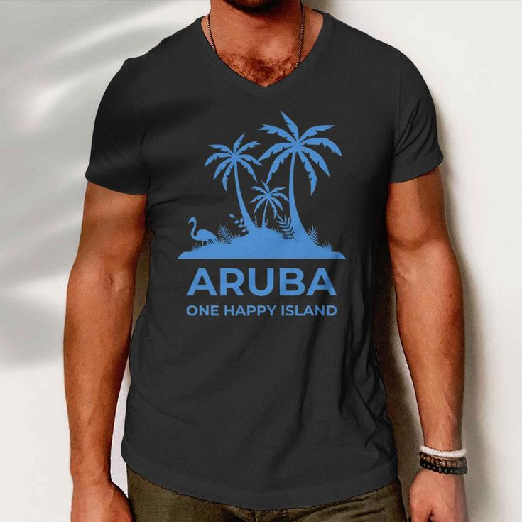 Aruba One Happy Island V2 Men V-Neck Tshirt