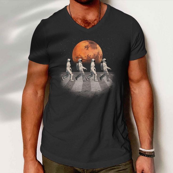 Astronauts Occupy Mars Crosswalk Tshirt Men V-Neck Tshirt