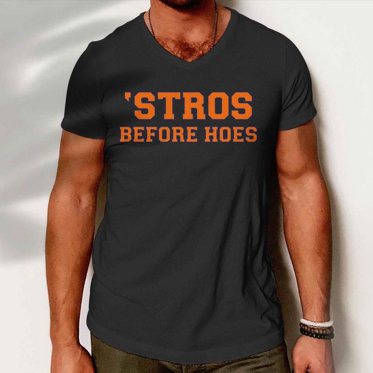 Baseball Stros Before Hoes Houston Tshirt Men V-Neck Tshirt