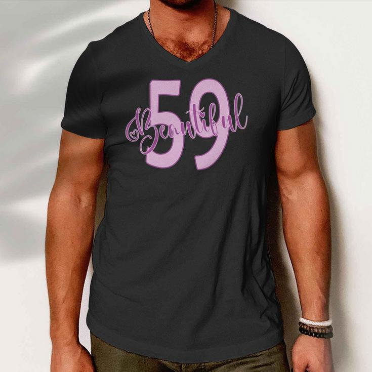 Beautiful 59Th Birthday Apparel For Woman 59 Years Old Men V-Neck Tshirt