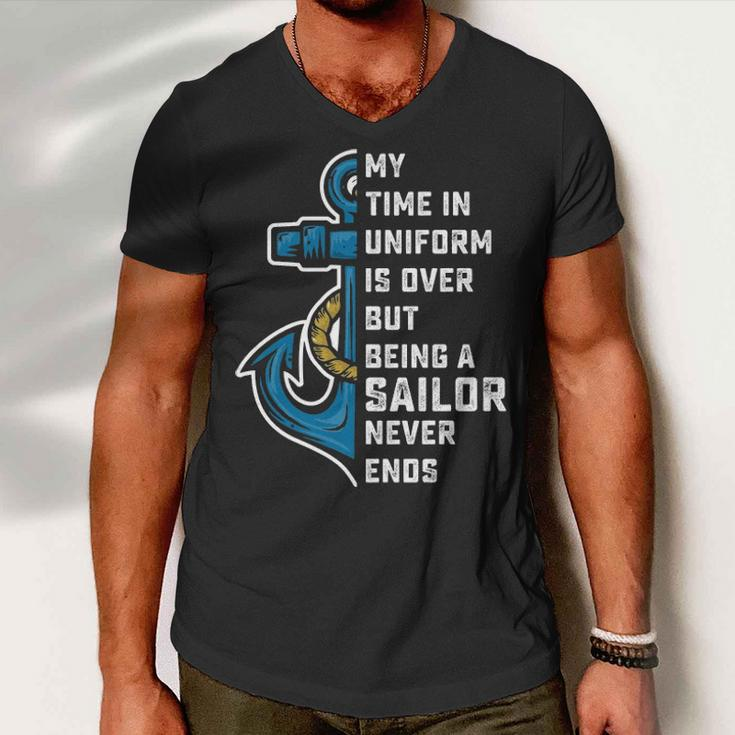 Being A Sailor Never End Men V-Neck Tshirt
