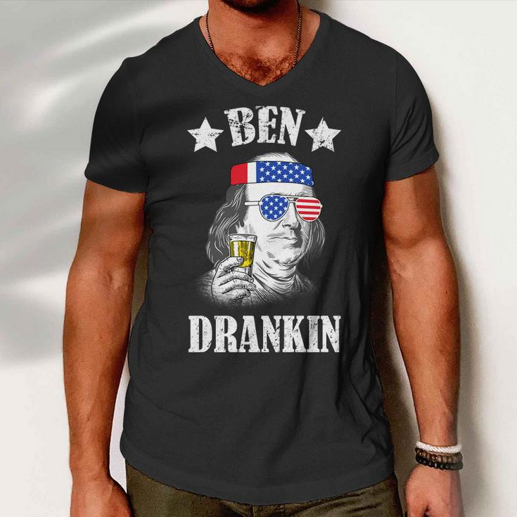 Ben Drankin Usa Patriotic Tshirt Men V-Neck Tshirt