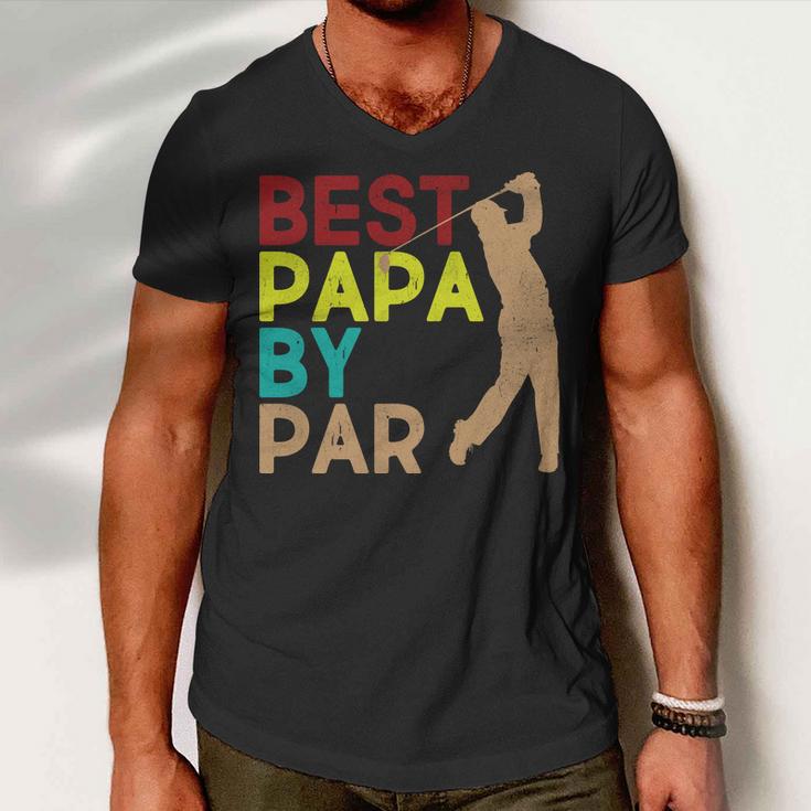 Best Papa By Par Tshirt Men V-Neck Tshirt