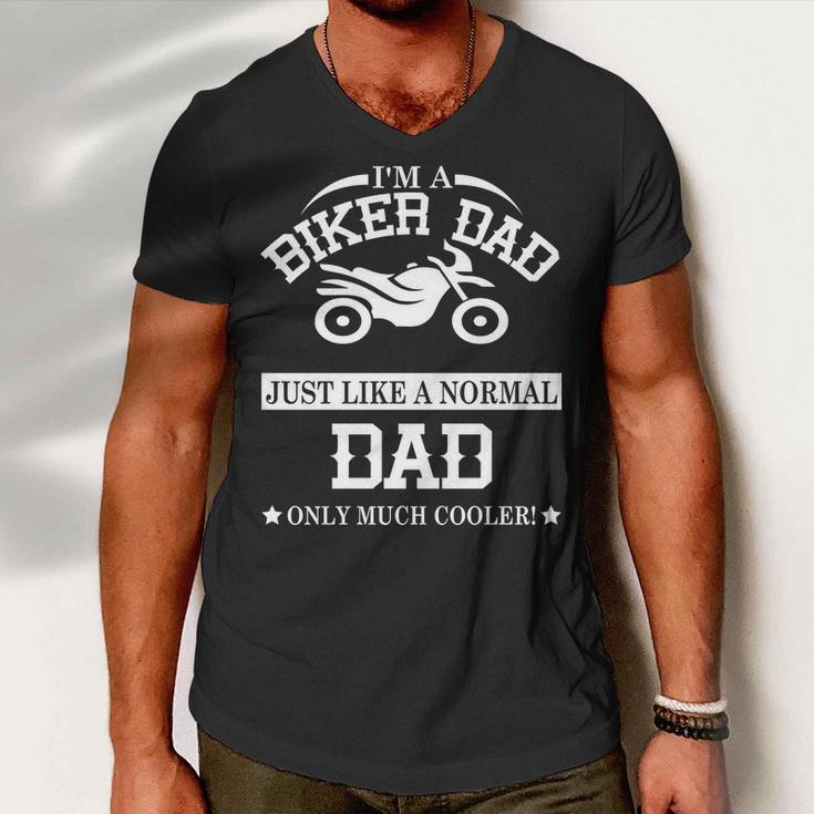 Biker Dad Tshirt Men V-Neck Tshirt