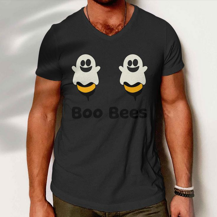 Boo Bees Ghost Bee Halloween Quote Men V-Neck Tshirt