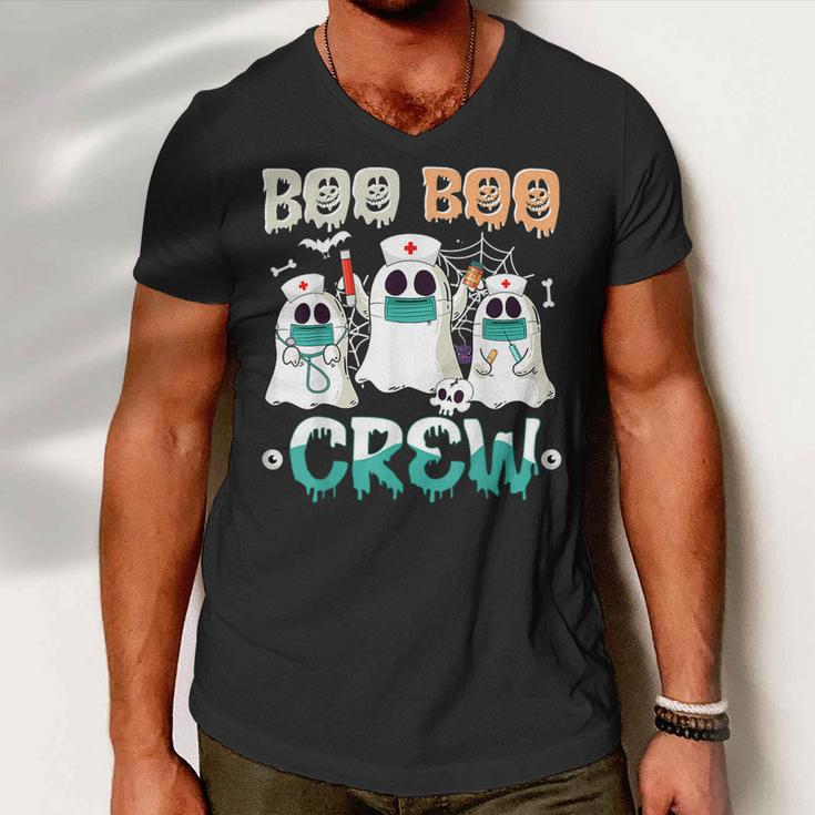 Boo Boo Crew Nurse Halloween Ghost Costume Matching Men V-Neck Tshirt