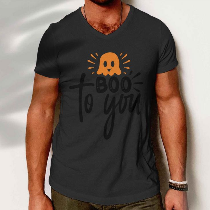Boo To You Boo Halloween Quote Men V-Neck Tshirt
